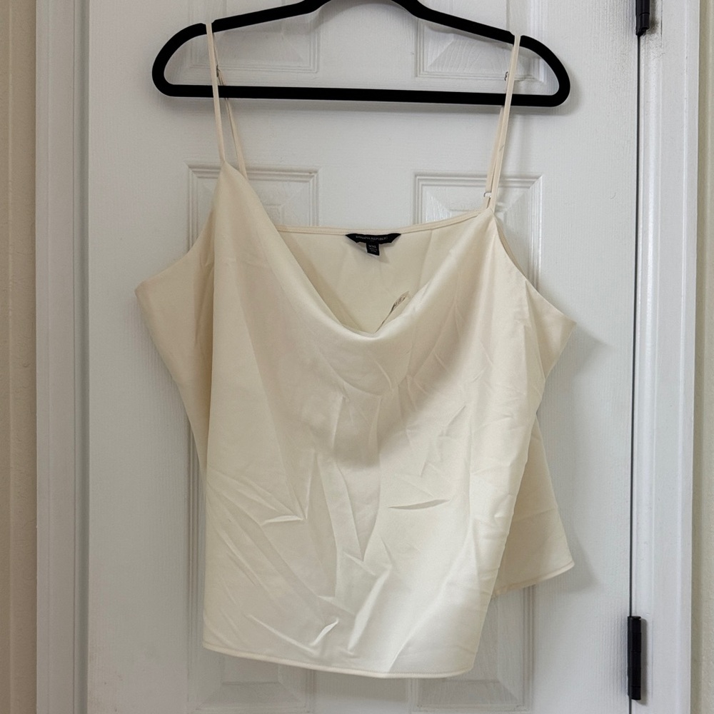 NWT Banana Republic Satin Cream Cowl Neck Camisole Size XXL